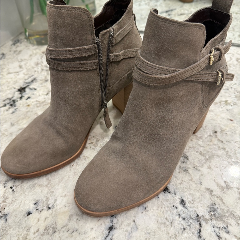 Cole Haan Gray Suede Ankle Boots